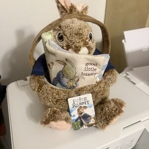 Dan Dee Peter Rabbit Easter Basket Plush Bunny Stuffed Animal 12.5" Plus Book
